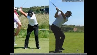 Jon Rahm golf swing  Long Iron faceon amp downtheline July 2017 [upl. by Carolyne]