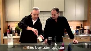 aerolatte  milk frother makes three layer caffè latte macchiato [upl. by Adnwahsal]