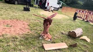 A fabulous range of wooden sculpture at Caerleon festival 2024 [upl. by Ellebana]