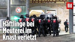 Gefängnismeuterei Polizei stürmt Knast in Thüringen  JVA Untermaßfeld [upl. by Dorella300]